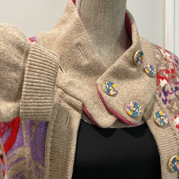 Kooi Knitwear Knit Jacket Wool colorful - Picture 4 of 16